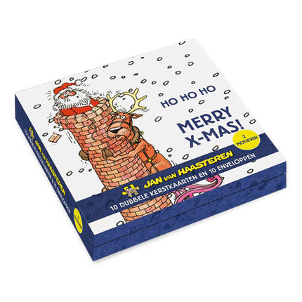 Comello Jan van Haasteren Kerstkaarten Schoorsteen 10 Stuks