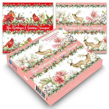 Comello Janneke Brinkman Kerstkaarten Herten 10 Stuks