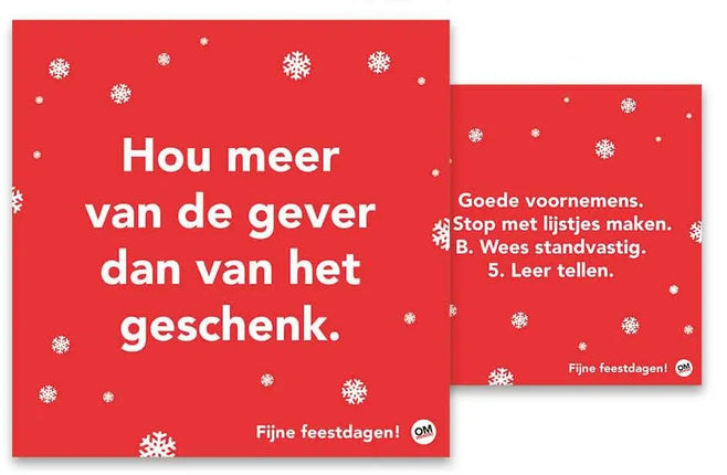Comello Omdenken Kerstkaarten