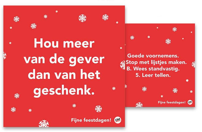 Comello Omdenken Kerstkaarten