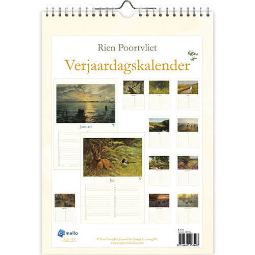 Comello Rien Poortvliet Natuur A4 Verjaardagskalender
