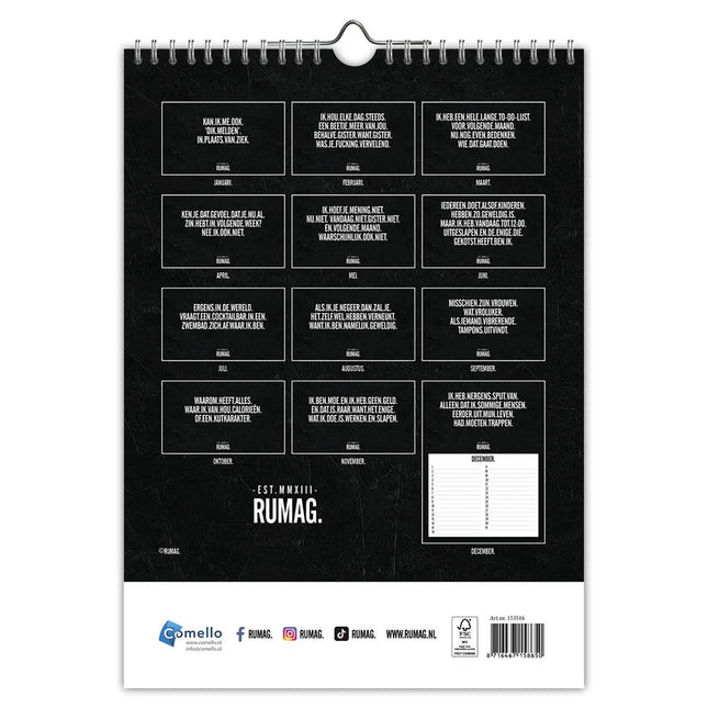 Comello Rumag Verjaardagskalender