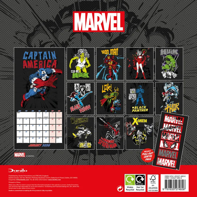 Danilo Marvel Comics Kalender 2026