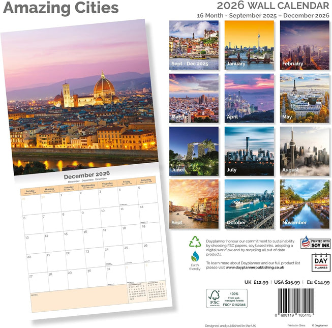 Dayplanner Amazing Cities Kalender 2026