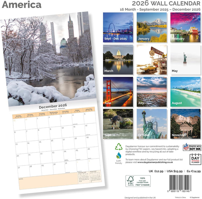 Dayplanner Amerika Kalender 2026
