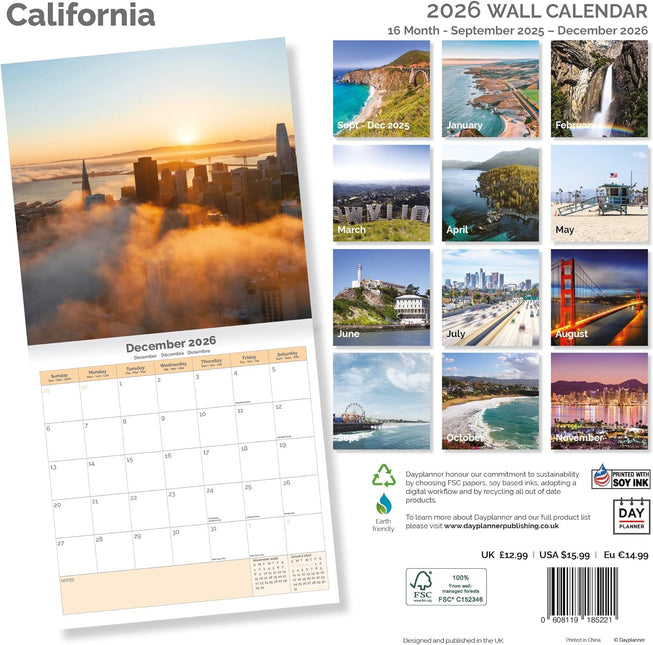 Dayplanner California Kalender 2026