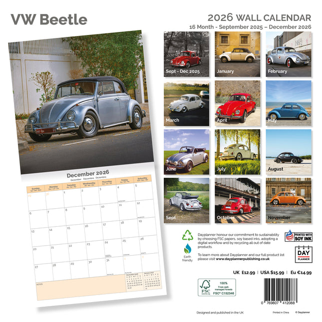 Dayplanner VW Beetle Kalender 2026
