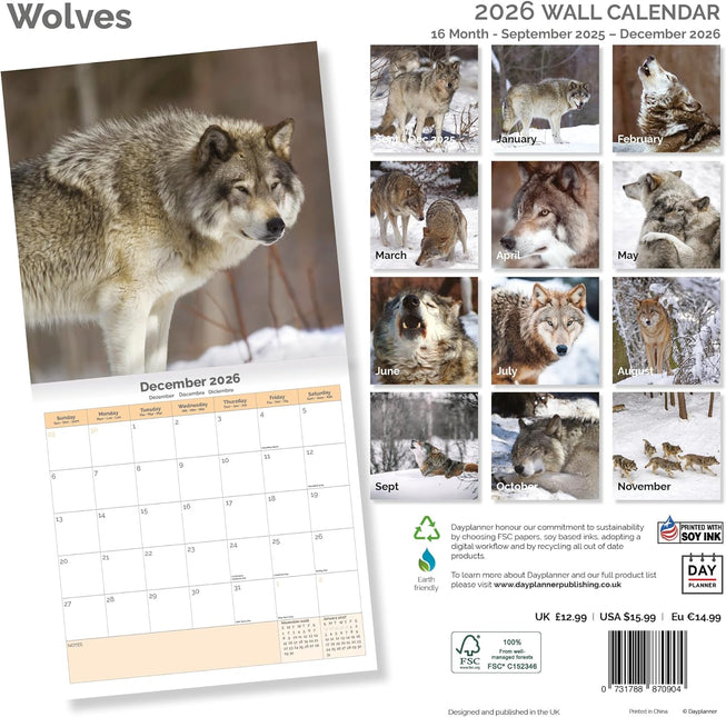 Dayplanner Wolven Kalender 2026