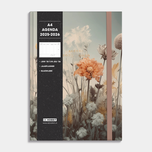 De Hobbit A4 Agenda 2025 - 2026 Veldbloemen