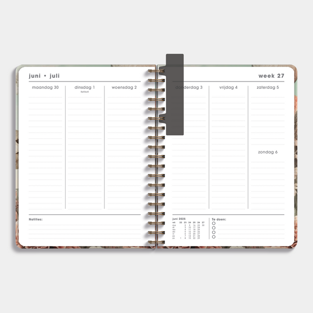 De Hobbit A4 Ringbandagenda 18 Maanden 2025 - 2026 Veldbloemen