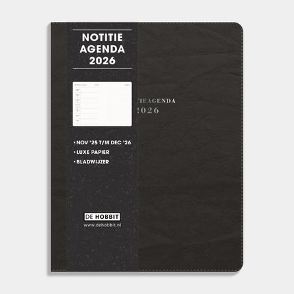 De Hobbit A5 Agenda Flex Notitie Zwart 2026