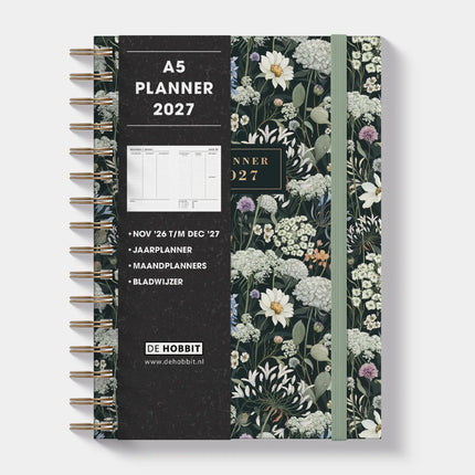 De Hobbit A5 Ringband Planner 2027 Weidebloemen