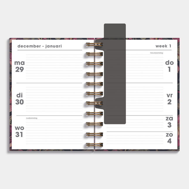 De Hobbit A6 Spiraal Agenda Bloem Klassiek 2026