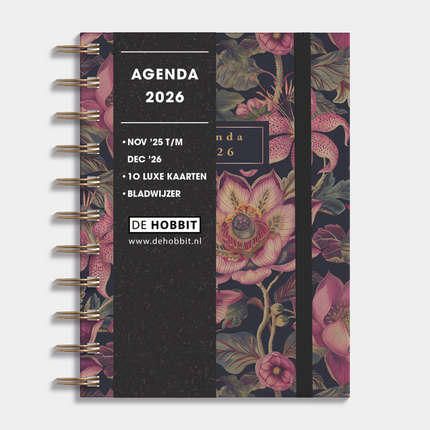 De Hobbit A6 Spiraal Agenda Bloem Klassiek 2026