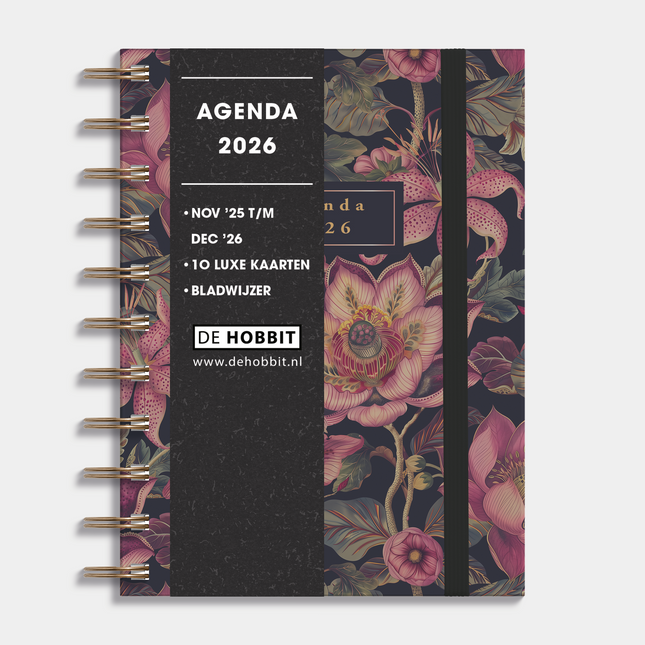 De Hobbit A6 Spiraal Agenda Bloem Klassiek 2026