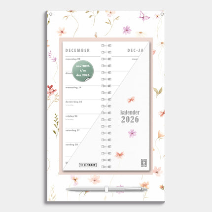 De Hobbit Aquarel Bloem Omslagkalender 2026