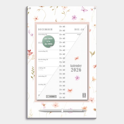 De Hobbit Aquarel Bloem Omslagkalender 2026