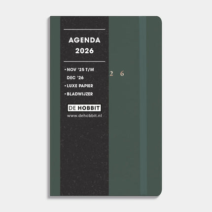 De Hobbit Deluxe Pocket Agenda 2026 Donkergroen