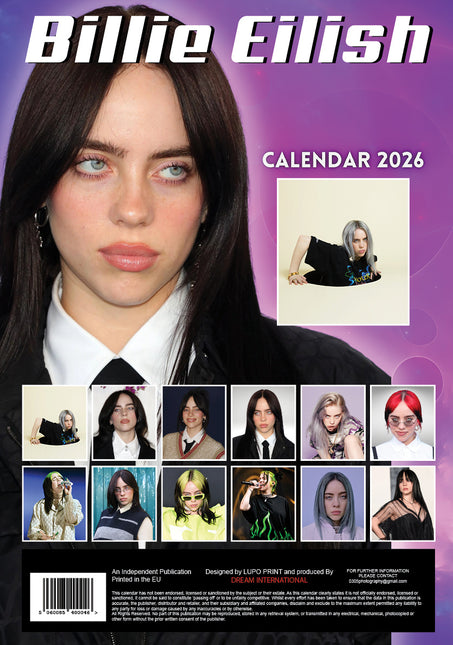 Dream Billie Eilish Kalender 2026 A3