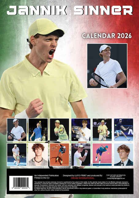 Dream Jannik Sinner Kalender 2026 A3