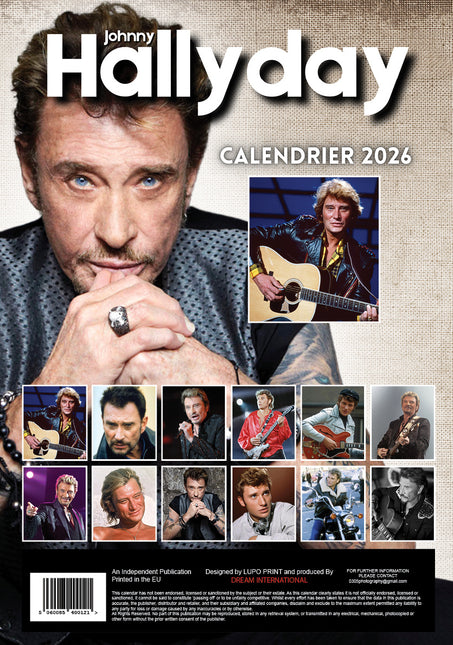 Dream Johnny Hallyday Kalender 2026 A3