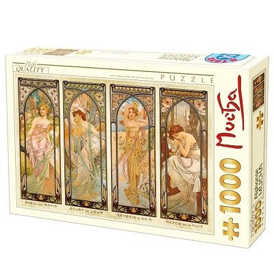 Dtoys Alphonse Mucha Puzzel 1000 Stukjes De delen van de Dag