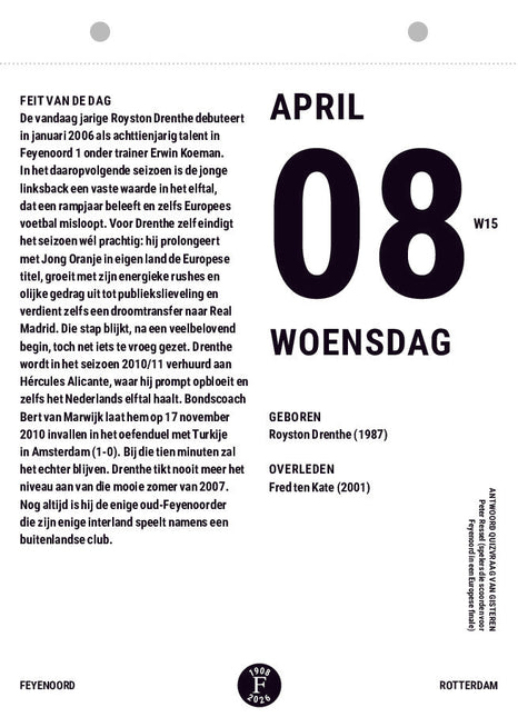 Edicola Feyenoord Scheurkalender 2026
