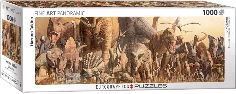 Eurographics Dinosaurs - Haruo Takino Panorama Puzzel 1000 Stukjes