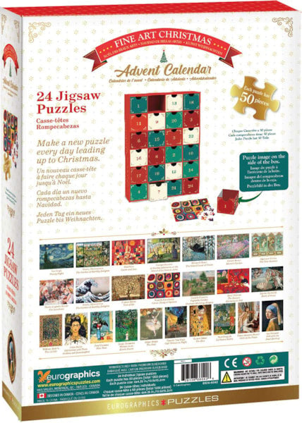 Eurographics Fine Art Christmas Adventspuzzel 24 x 50 Stukjes
