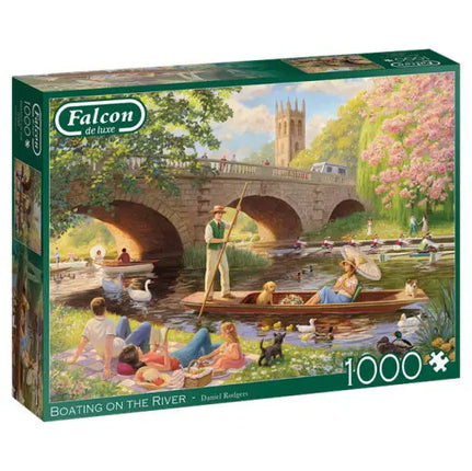 Falcon Boating on the River Puzzel 1000 Stukjes