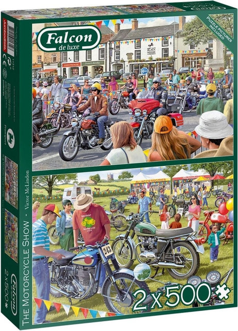 Falcon The Motorcycle Show Puzzel 2x 500 Stukjes
