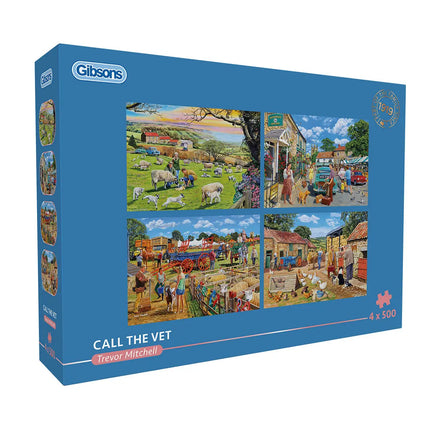 Gibsons Call the Vet Puzzel 4x 500 Stukjes