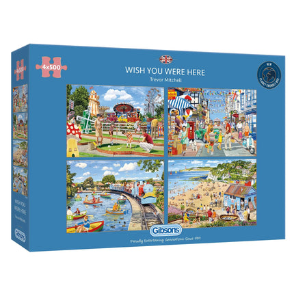 Gibsons Wish You Were Here Puzzel 4x 500 Stukjes