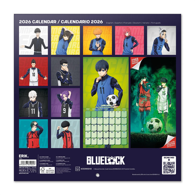 Grupo Blue Lock Kalender 2026