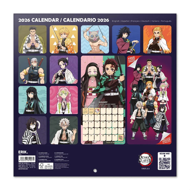 Grupo Demon Slayer Kalender 2026