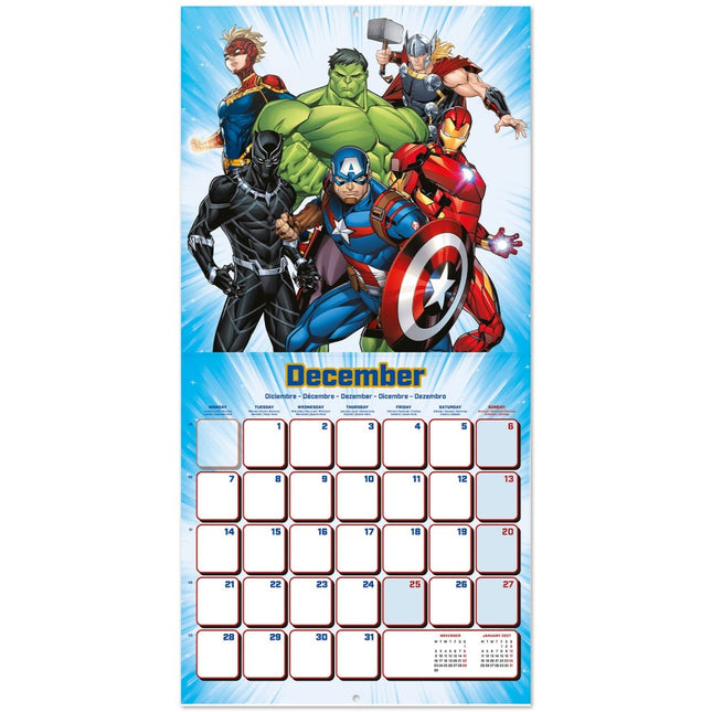 Grupo Marvel Avengers Kalender 2026