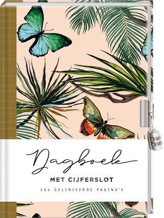 Inter-Stat Dagboek met Slot voor Volwassenen Butterfly