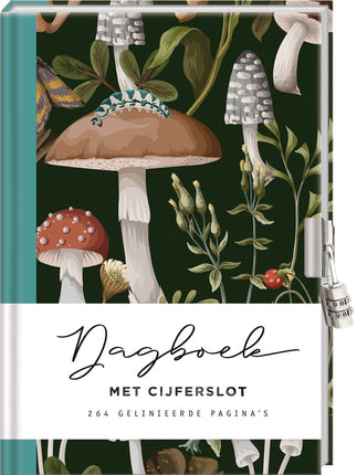 Inter-Stat Dagboek met Slot voor Volwassenen Paddenstoelen
