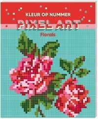 Inter-Stat Kleurenboek op nummer - Pixel art - Florals