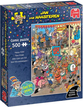 Jan van Haasteren Jan van Haasteren - Fijne 90ste! Puzzel 500 Stukjes