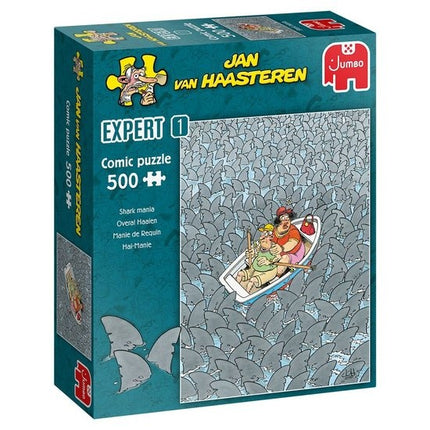 Jan van Haasteren Overal Haaien - Jan van Haasteren Expert Puzzel 500 Stukjes