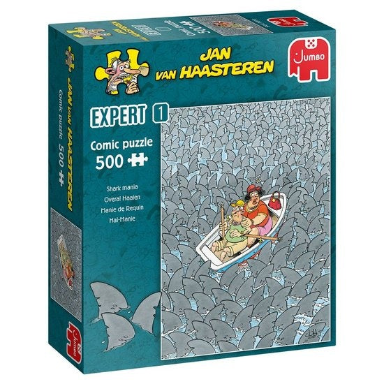 Jan van Haasteren Overal Haaien - Jan van Haasteren Expert Puzzel  500 Stukjes
