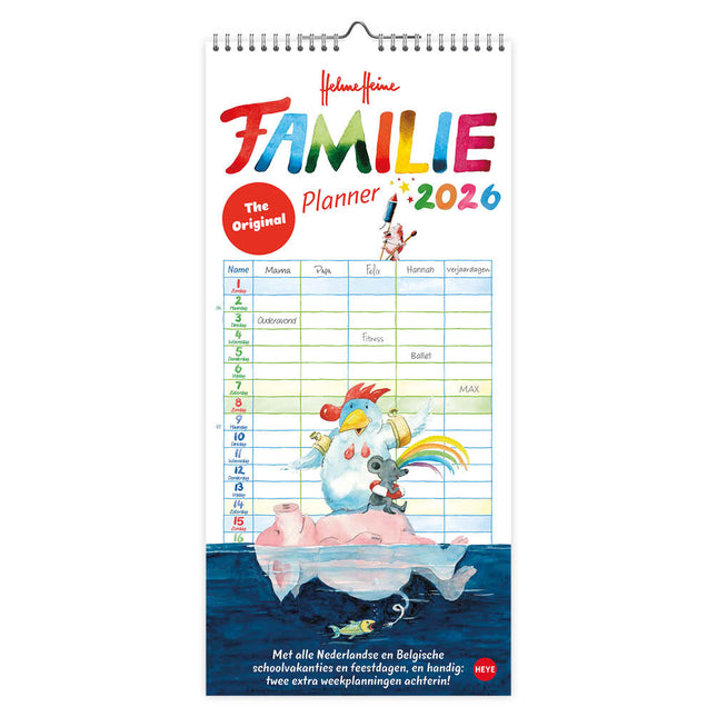kalenderwinkel Familienotitiekalender 2026 Original Helme Heine
