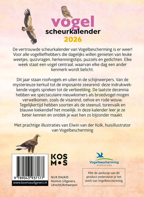 kalenderwinkel Vogel Scheurkalender 2026