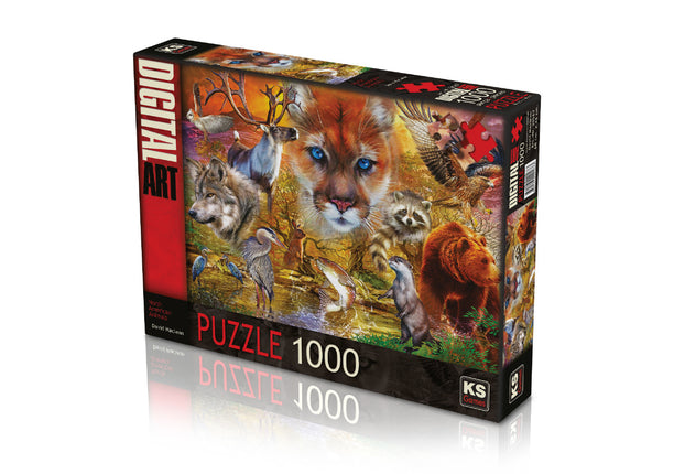 KS Games North American Animals Puzzel 1000 Stukjes