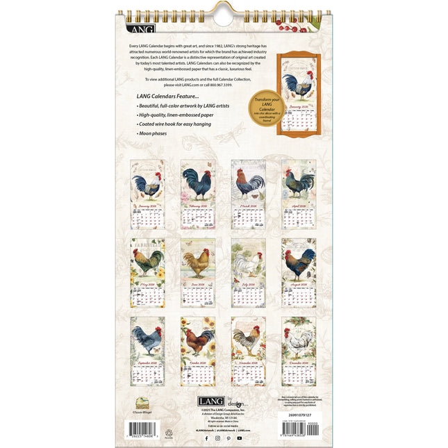LANG Proud Rooster Kalender 2026 Small