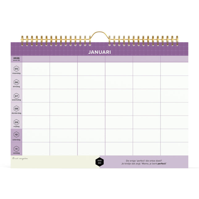 Lannoo Mama Baas Familieplanner 2026