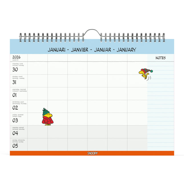 Lannoo Snoopy - Peanuts Familieplanner 2026