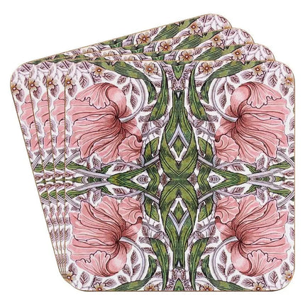 Leonardo Lesser & Pavey Pimpernel Roze Onderzetters – Set van 4 stuks
