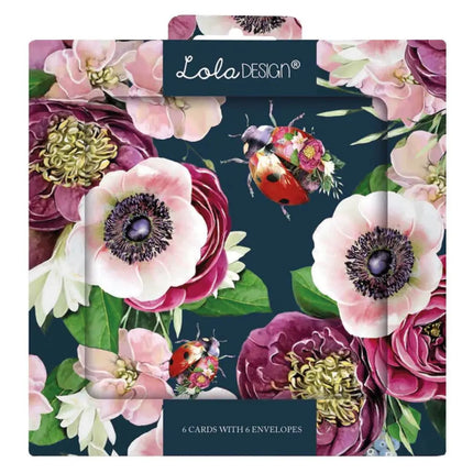 lola design Kaartenmapje Lola Everyday Ladybird, 6 Stuks met Enveloppen